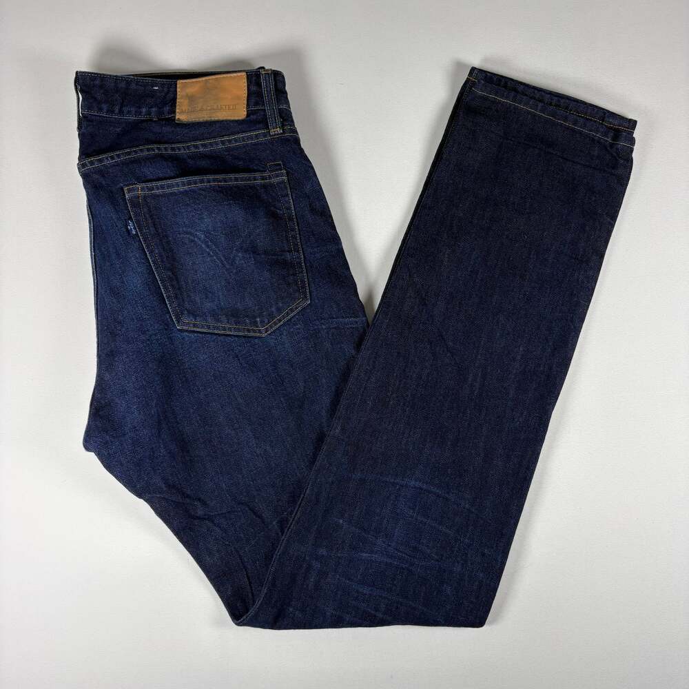 Levis Made & Crafted Jeans Mens Tack Slim Dark Indigo Blue Tab Tapered 34x33